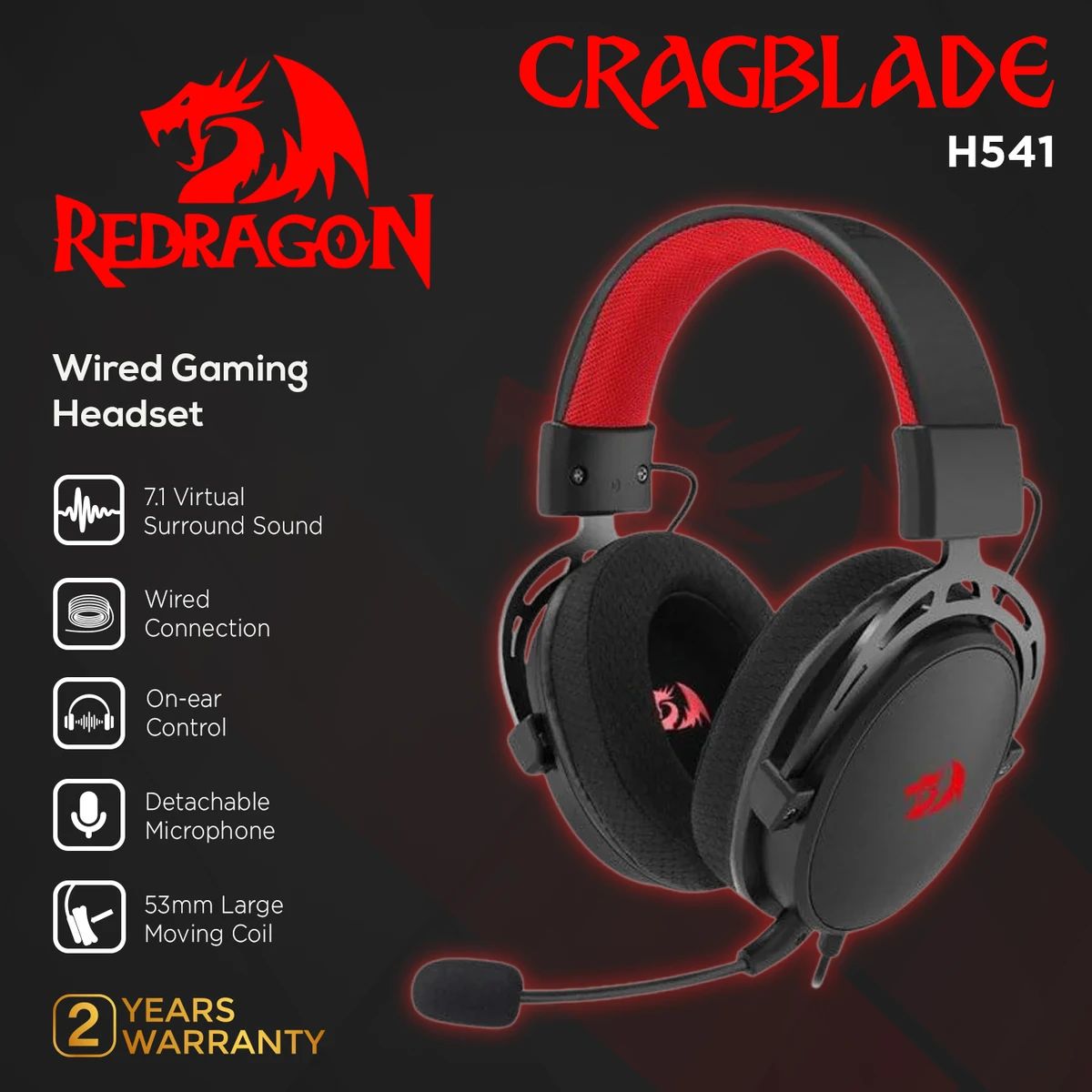 rgb red dragon headphones
