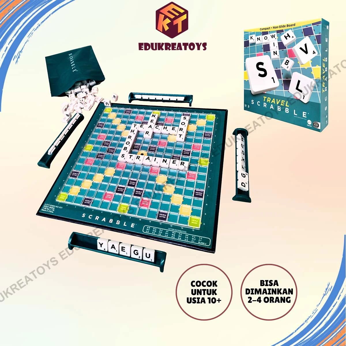Promo Mainan Anak Travel Scrabble Board Game Diskon 49% Di Seller ...