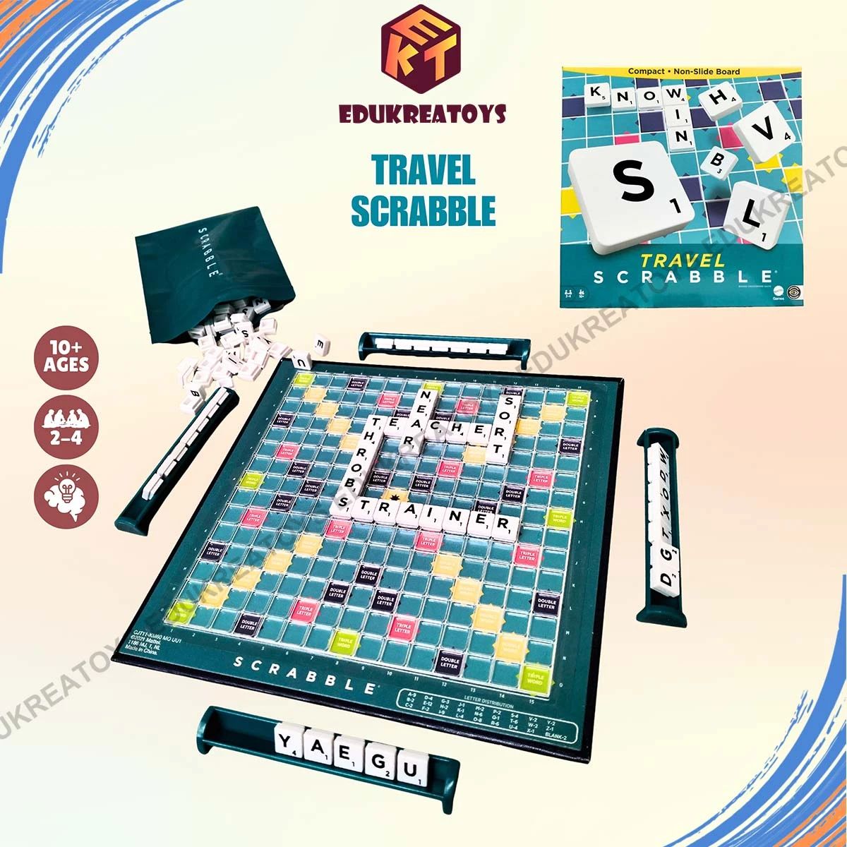 Promo Mainan Anak Travel Scrabble Board Game Diskon 49% Di Seller ...