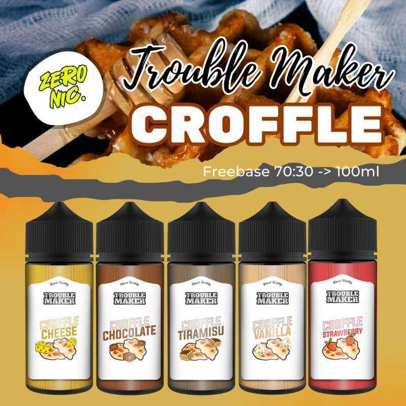 Promo Liquid Vape 100ml Premium Quality Rasa Croffle Tiramisu By Trouble  Maker Diskon 47% Di Seller Aji Pusaka Store - Manjahlega (cisarantenkidul),  Kota Bandung | Blibli