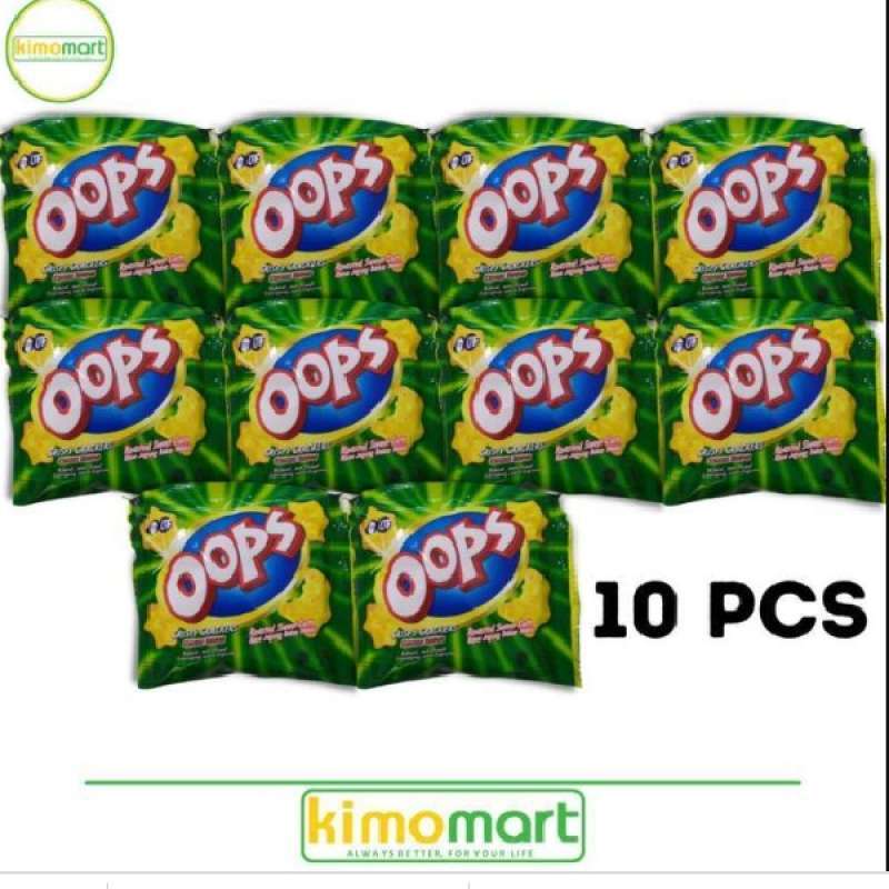 Jual [ KIMOMART ] BISKUIT OOPS RASA JAGUNG BAKAR MANIS - 10 PCS di ...