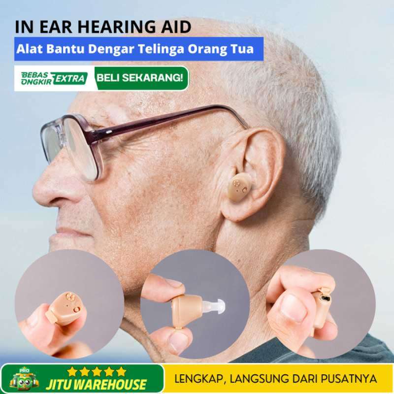 Promo Alat Bantu Dengar Telinga Orang Tua In Ear Hearing Aid Tanpa