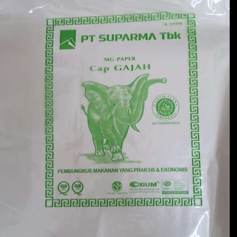 Jual KERTAS BUNGKUS NASI KFC / KERTAS BURGER MERK GAJAH UKURAN 25 X 27