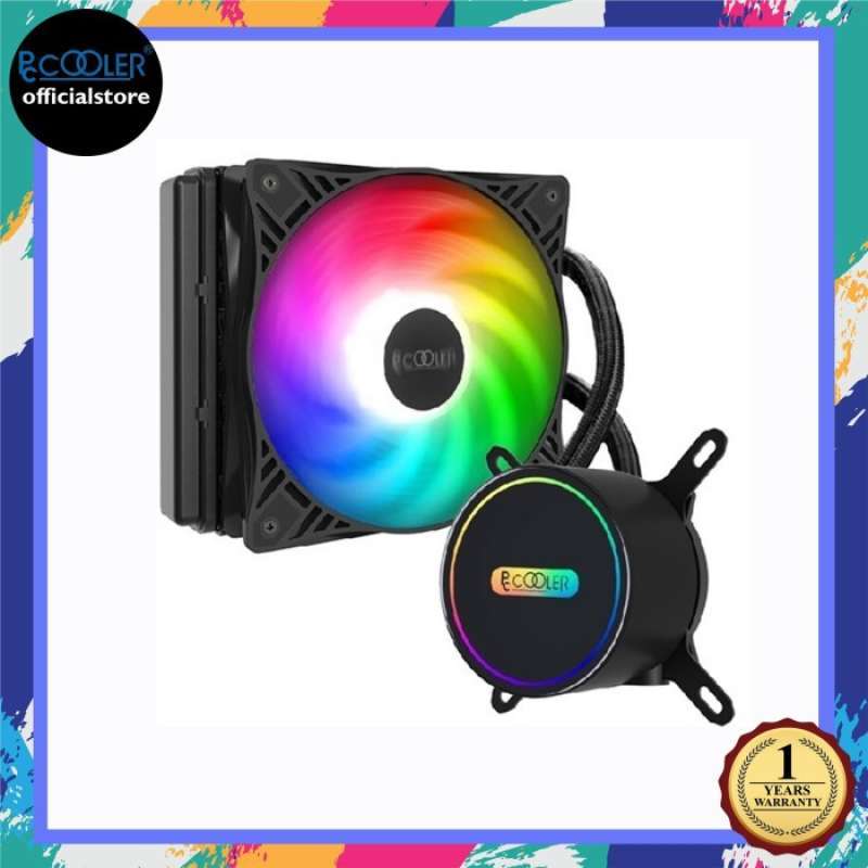 Promo PcCOOLER GICL120vc Water Cooling Radiator AIO 120mm with RGB