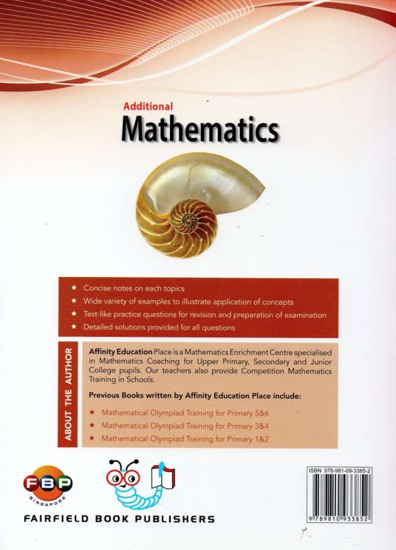 Jual Buku Impor Fairfield Additional Mathematics Complete Revision Di ...