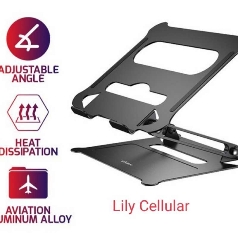 Jual Aluminum Alloy Liftable & Foldable Laptop Cooling Stand Vivan