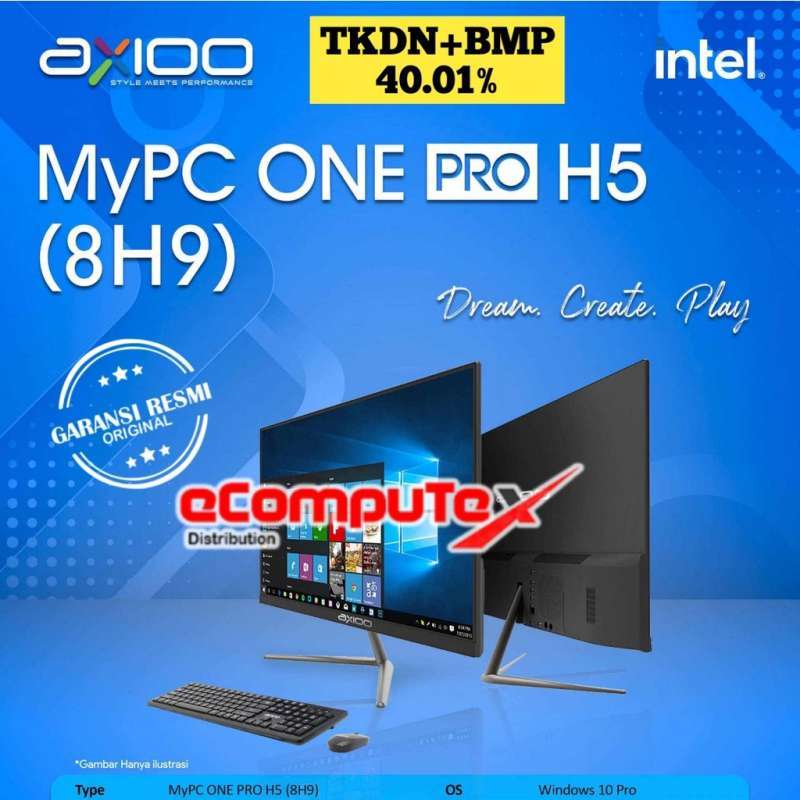 Jual PC AIO AXIOO MYPC ONE PRO H5 (8H9) i58259U RAM 8GB 1TB 21.5FHD