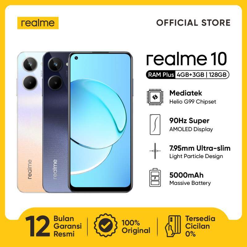 Jual realme 10 4+128GB (Helio G99 Chipset | 90Hz Super AMOLED Display ...