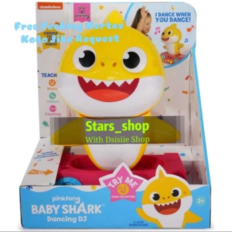 Promo Pinkfong Baby Shark Dancing DJ Original - Boneka Baby shark