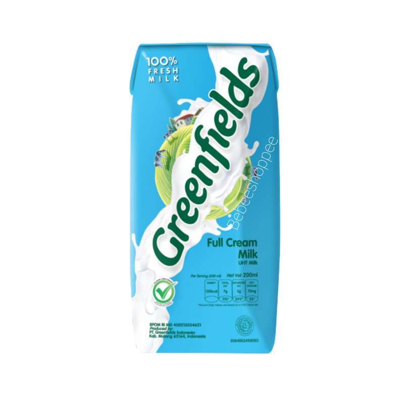 Jual Susu UHT Greenfields Full Cream 1 Dus isi 200 ml | Susu