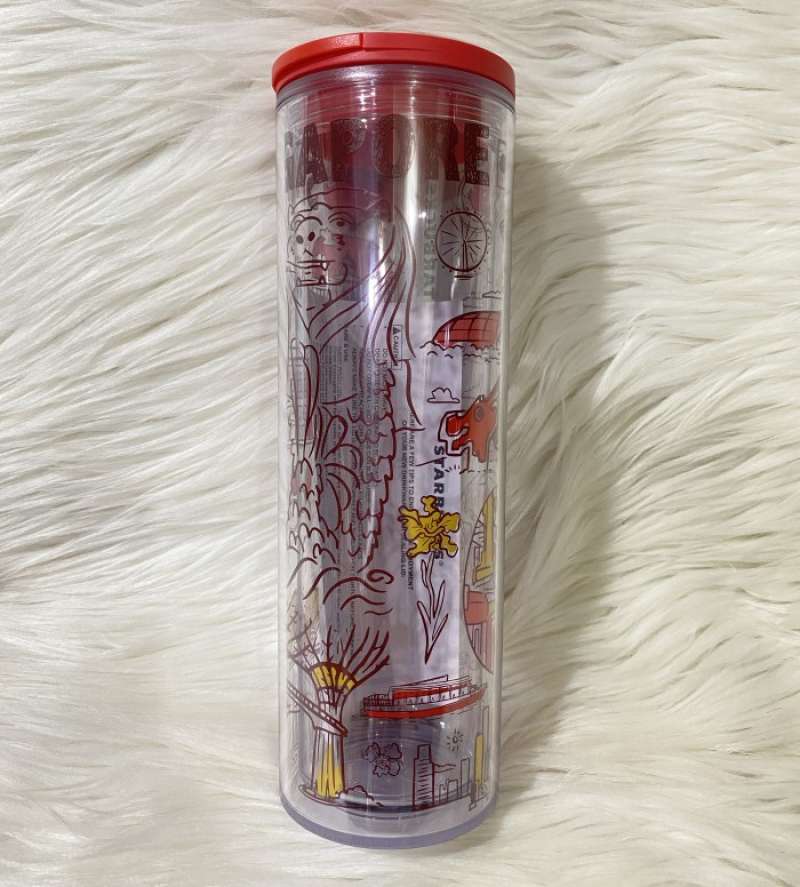 Promo Starbucks Tumbler Been There Series Singapore Merlion Red Bottle