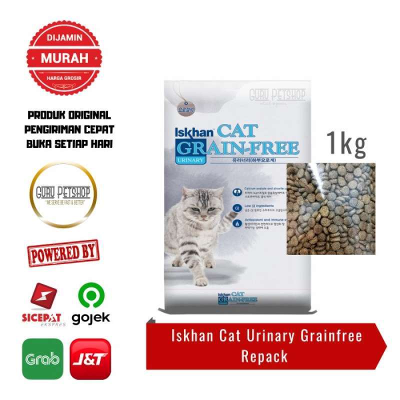 Promo Iskhan Cat Grain Free Urinary 1kg Iskhan Urinary Grain Free Cat