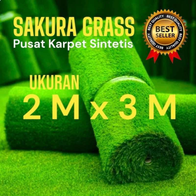 Promo Karpet Rumput Sintetis Taman Tipe Swiss Tebal 3 Cm Ukuran 2x3