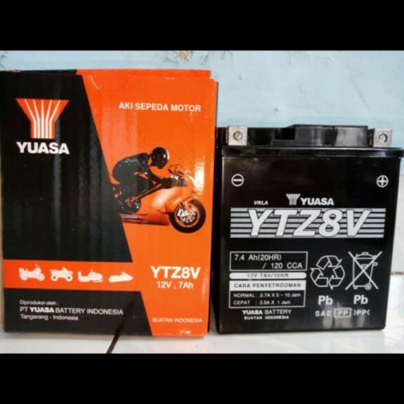 Promo Aki Motor Yamaha R25, XMAX, Honda CBR 250 Yuasa YTZ8V Aki Kering