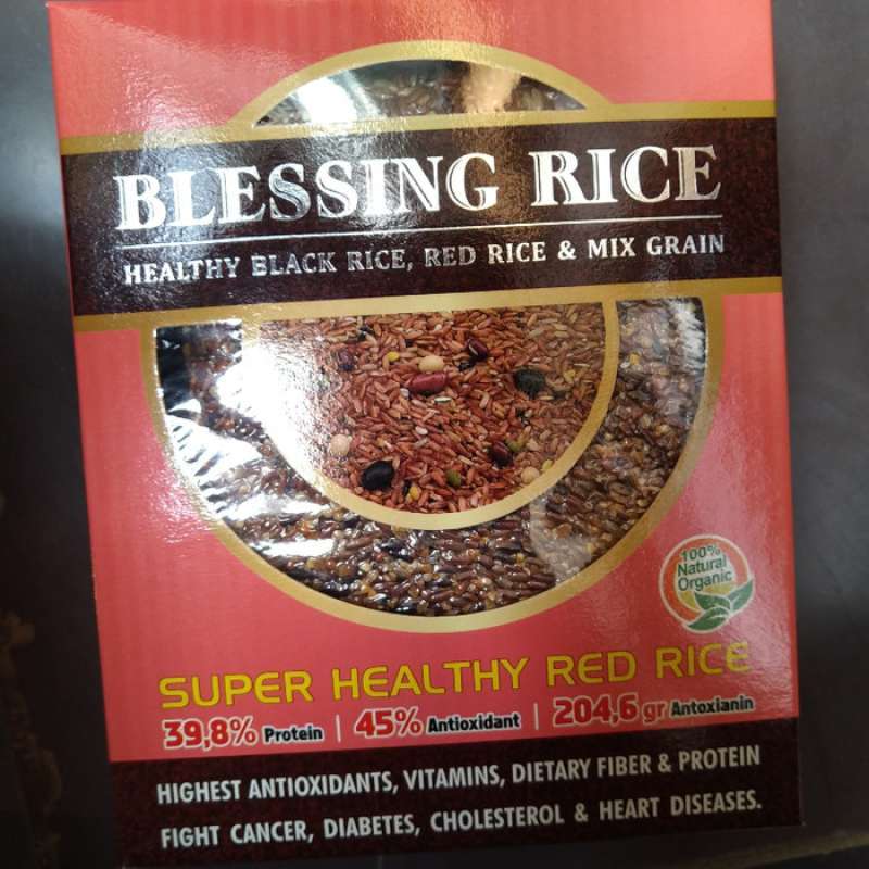 Promo Blessing Rice Super Healthy Red Rice 1Kg Beras Merah Mix Grain ...