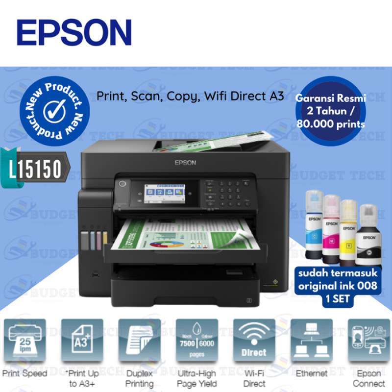 Jual Epson EcoTank L15150 A3 WiFi Duplex AllinOne Ink Tank Printer