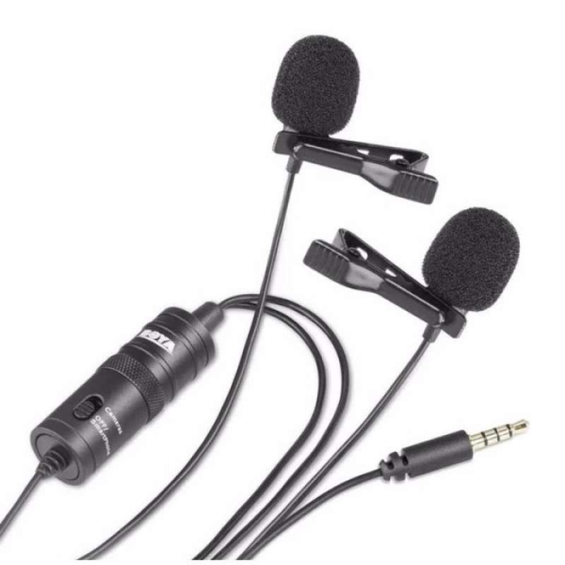 Promo Boya ByM1Dm Dual ClipOn Microphone ClipOn Boya ByM1Dm