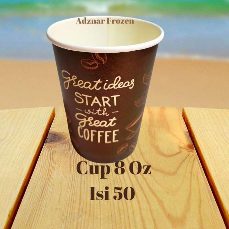 Jual Paper Cup Kopi 8 Oz Di Seller Adznar Frozen Pasar 3 - Tegal Rejo ...