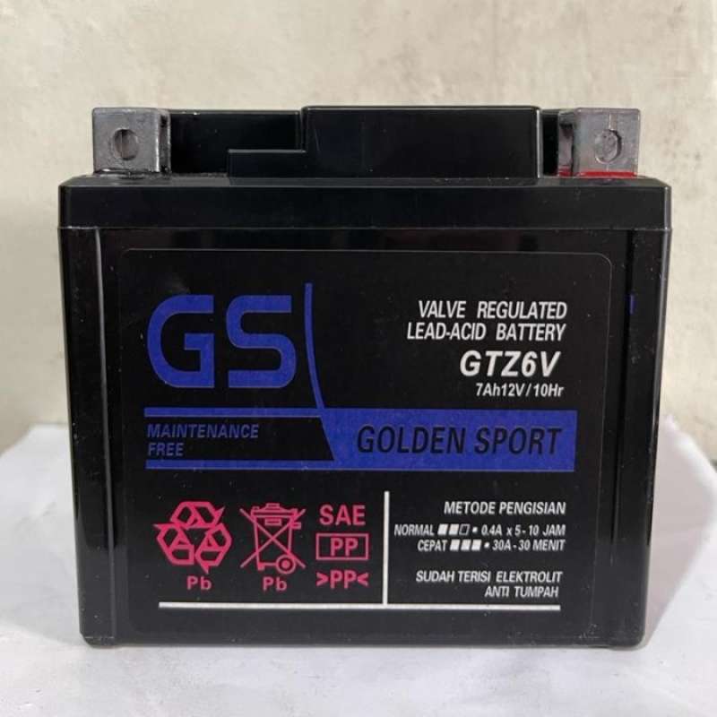 Jual Aki Motor CB150R, CBR 150, PCX, New Sonic GTZ6V / GTZ7S GS MF 12V