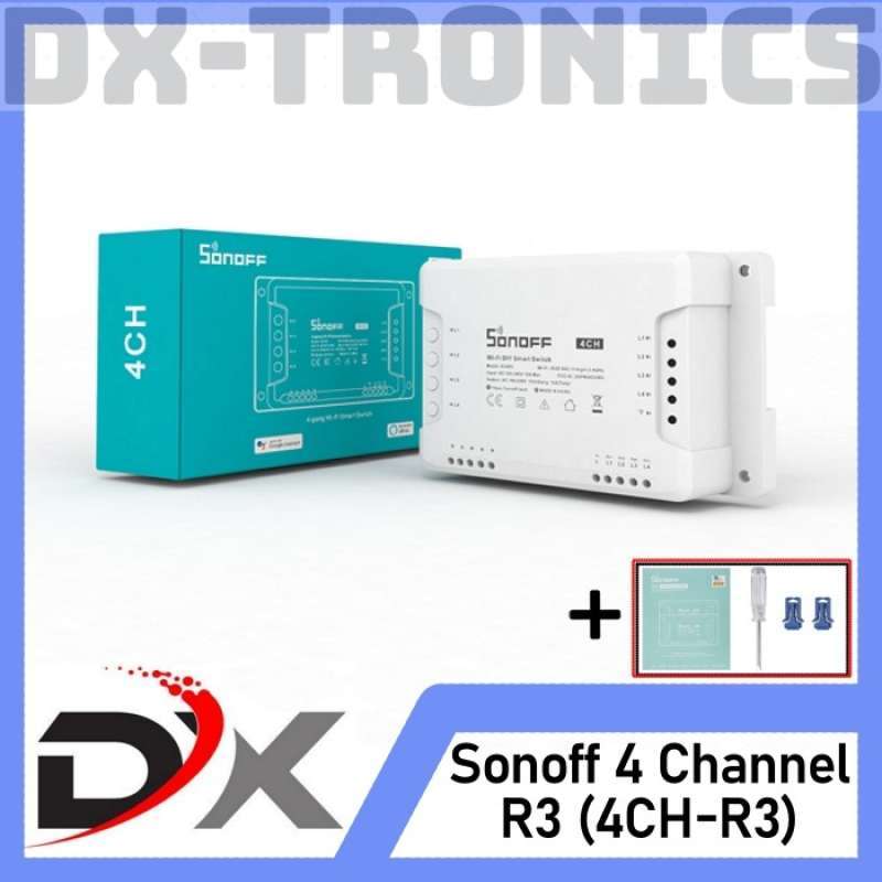 Promo Sonoff 4CH 4 Channel Gang Din Rail WiFI Switch for Smart Home