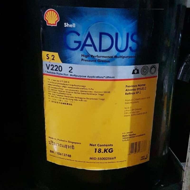 Promo Shell Gadus S2 V220 2 18kg Diskon 23% di Seller Zuma Storee ...