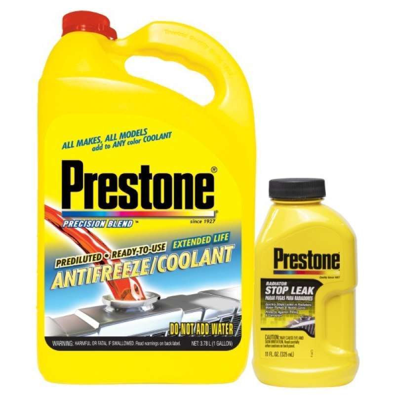 Promo Prestone [Bundle] Ready To Use Pink 3.78L + Stop Leak Mencegah