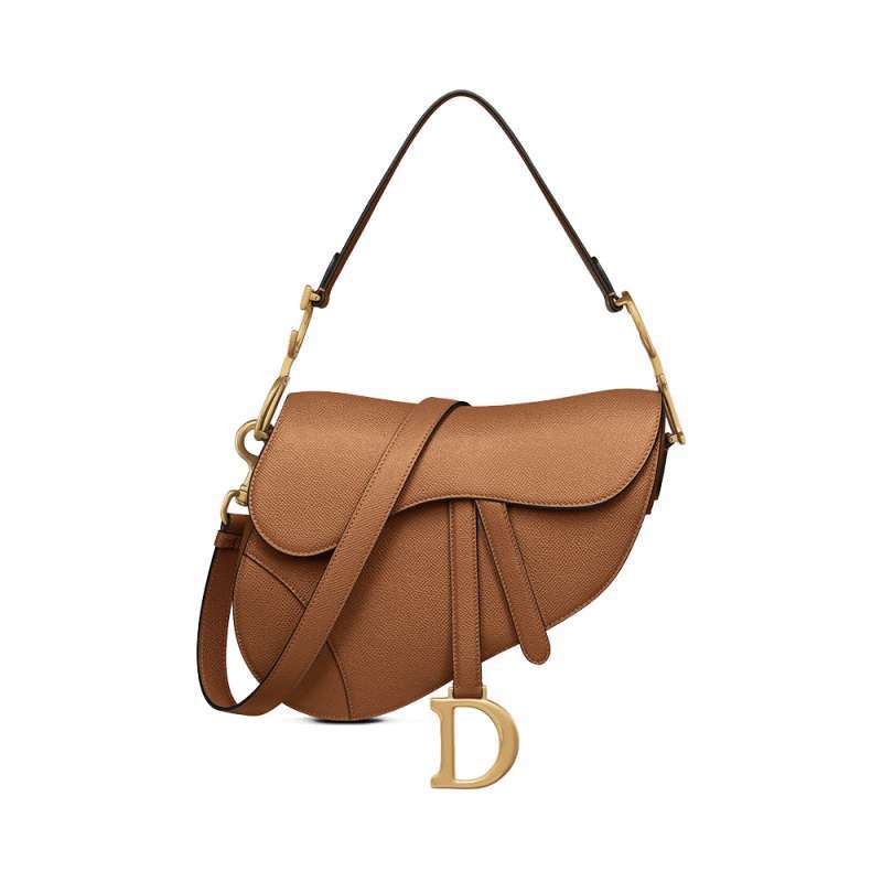 Jual Christian Dior Saddle Medium Bag Cognac Grained Calfskin di Seller