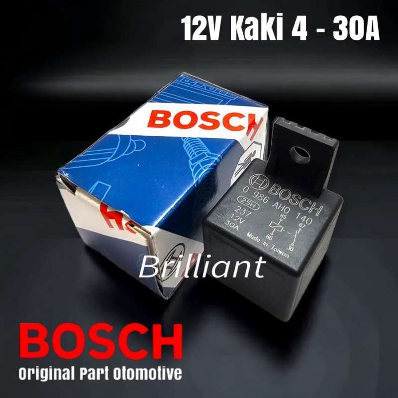Promo Relay Bosch Original 12volt Kaki 4 Universal Relay Klakson