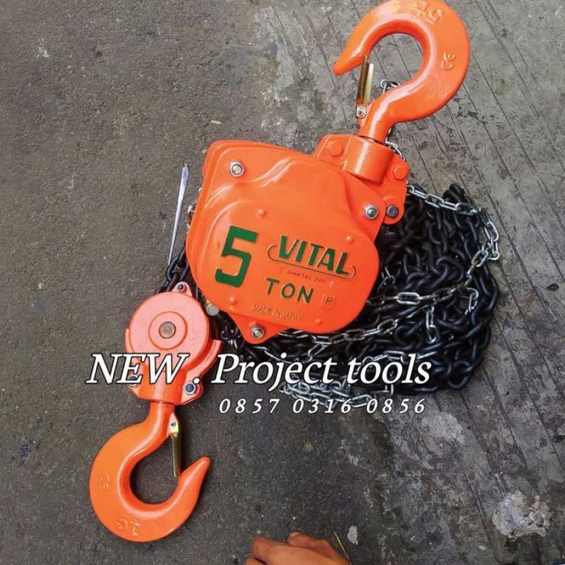 Promo Chain Block VITAL 5 ton x 7 meter Takel Rantai Manual Original ...