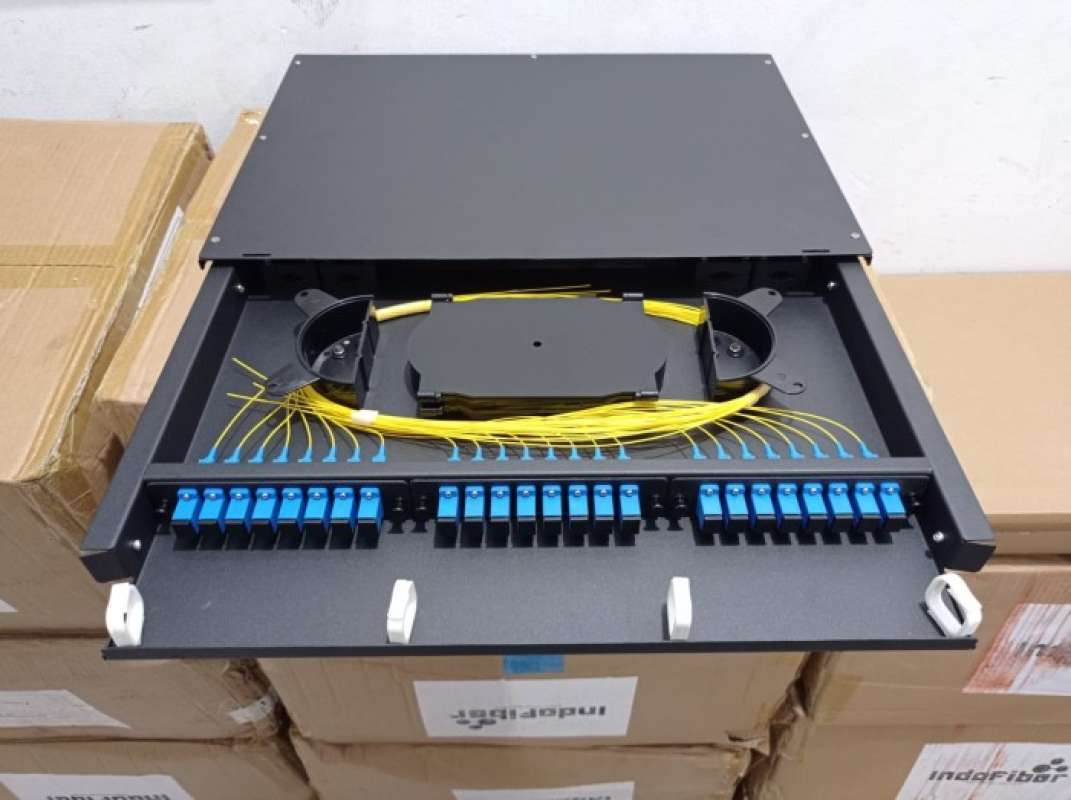 Promo Otb Rack 24 Port Sc Singlemode + Pigtail / Odf Rack 24 Port Sc ...