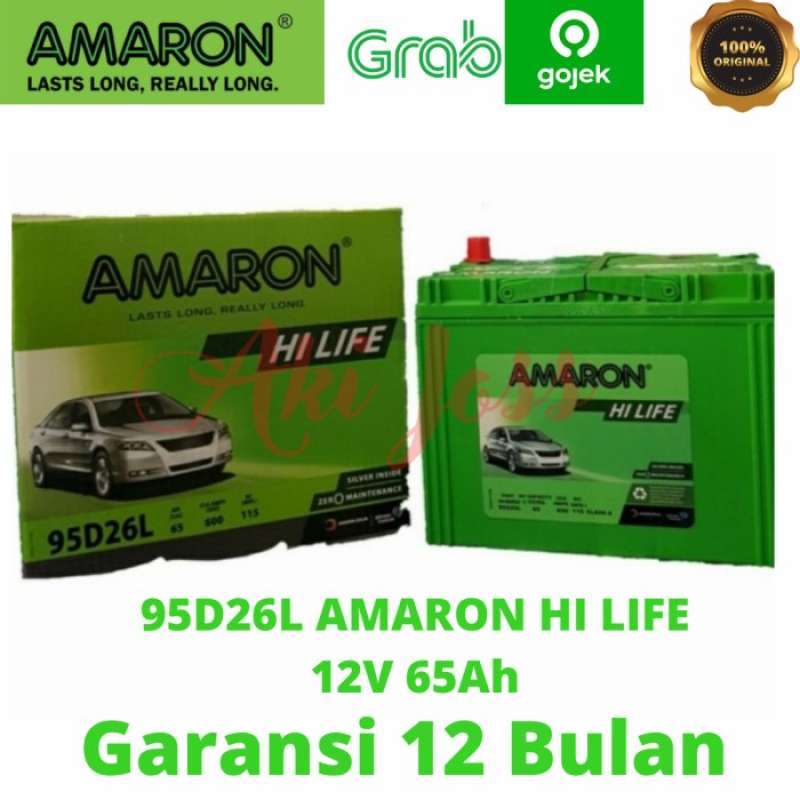 Jual AKI MOBIL TOYOTA FORTUNER 95D26L 80D26L AMARON HI LIFE GARANSI 1
