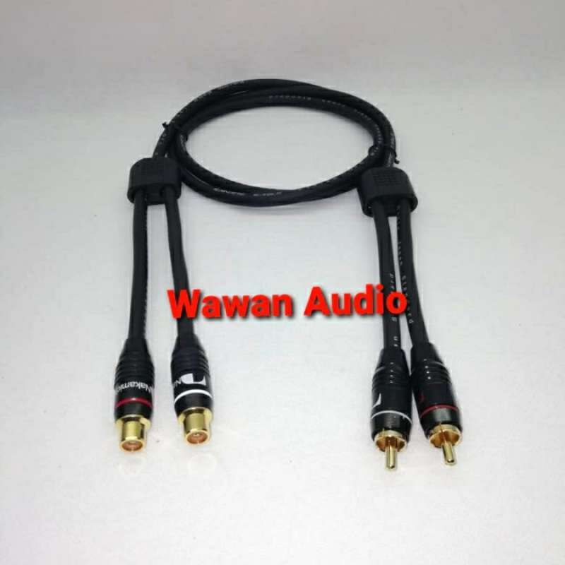 Jual Kabel RCA Female To 2 Jack RCA Male Stereo 1 Meter di Seller Indah ...