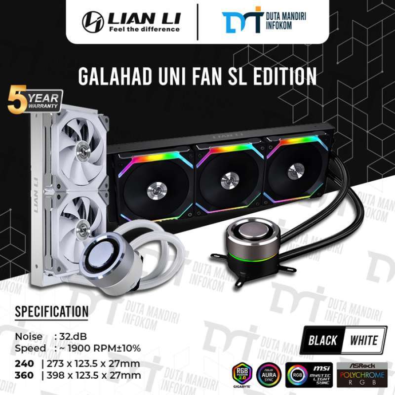 Promo Lian Li Galahad Aio Uni Fan Sl Edition 240 I 360 - Liquid Cpu ...