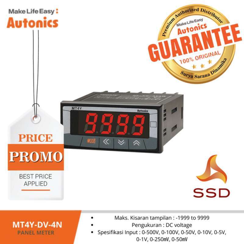 Jual Panel Meter MT4Y-DA-44 Autonics | Indonesia