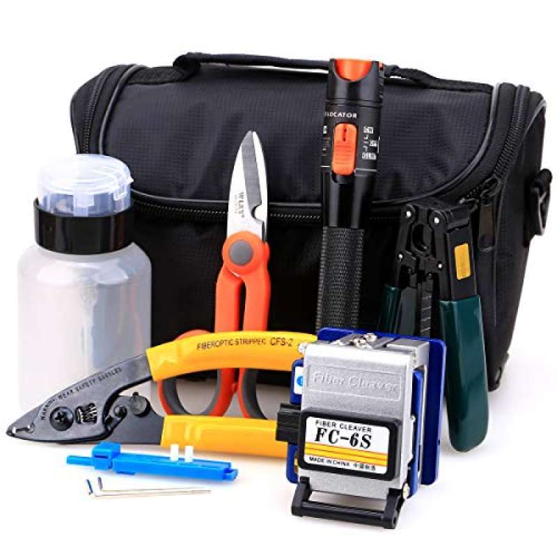 Fiber Visual Testing Tools Promo FTTH Fiber Optical Cable Cold Connection Tool Kit 16 in 1 with FC ...
