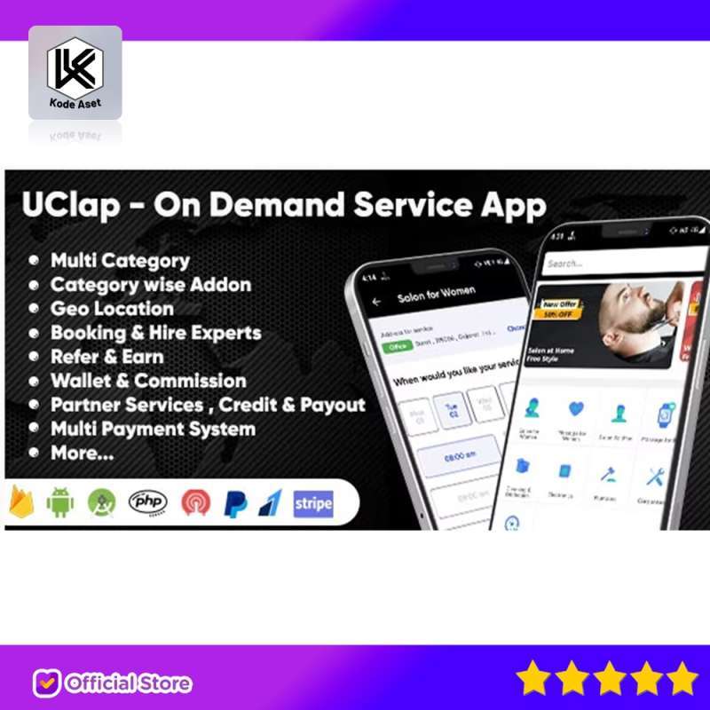 Promo SOURCE CODE APLIKASI UCLAP ON DEMAND HOME SERVICE APP URBANCLAP CLONE ANDROID APP