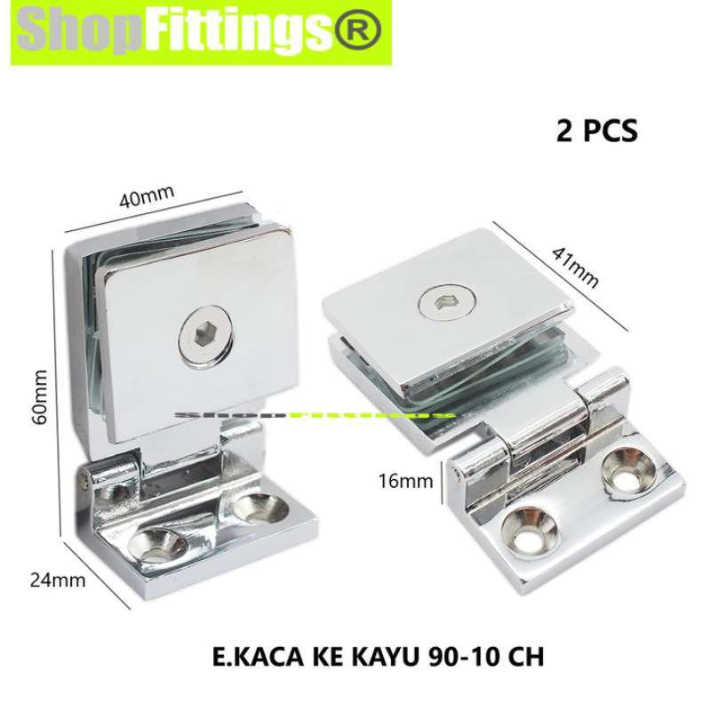 Jual Engsel Kaca Jepit Ke Kayu Lemari Display Frameless Clamp