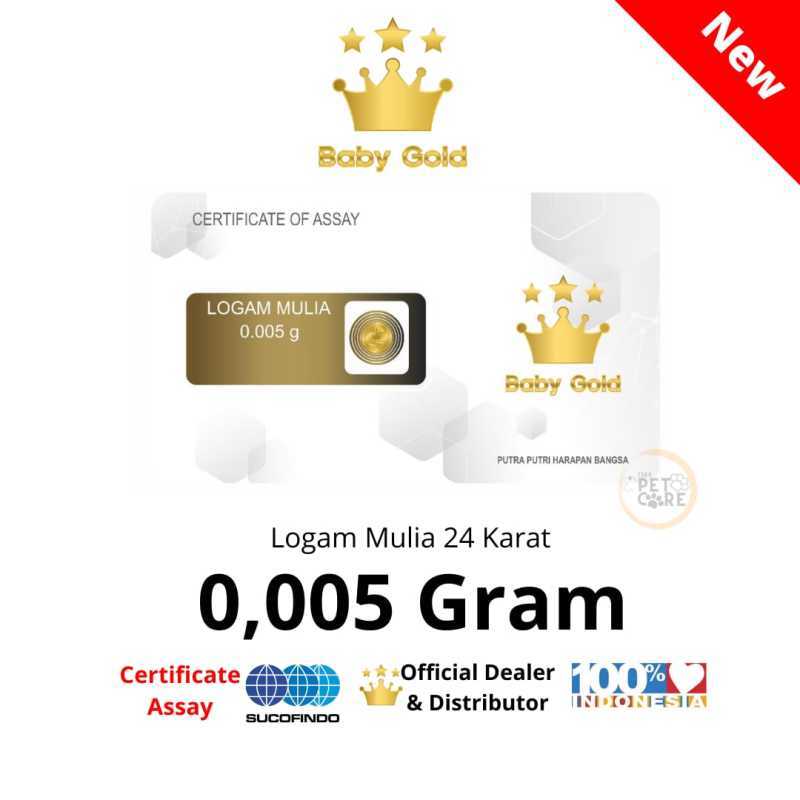 Promo Emas Mini Babygold 0.005 Gram Logam Mulia Diskon 33 Di Seller