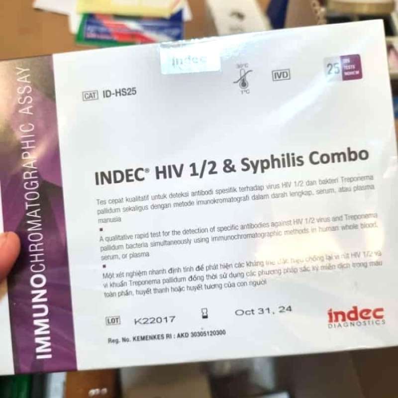 Promo Alat Test HIV / Syphilis Combo isi 25 Indec Diskon 23 di Seller