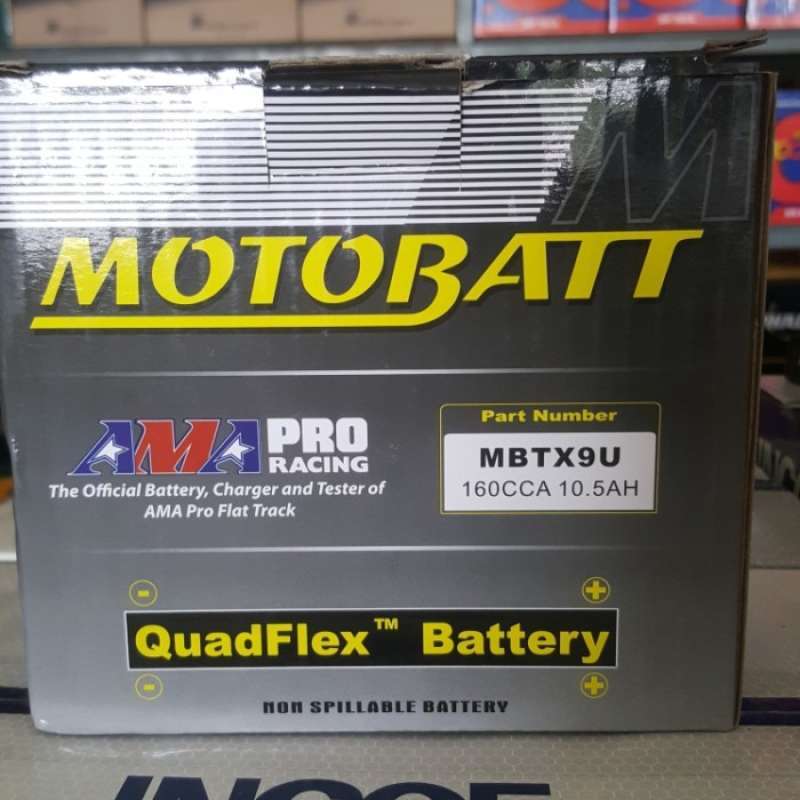 Promo aki ninja 250 fi MOTOBATT MBTX9U 12V10,5AH Diskon 23% di Seller