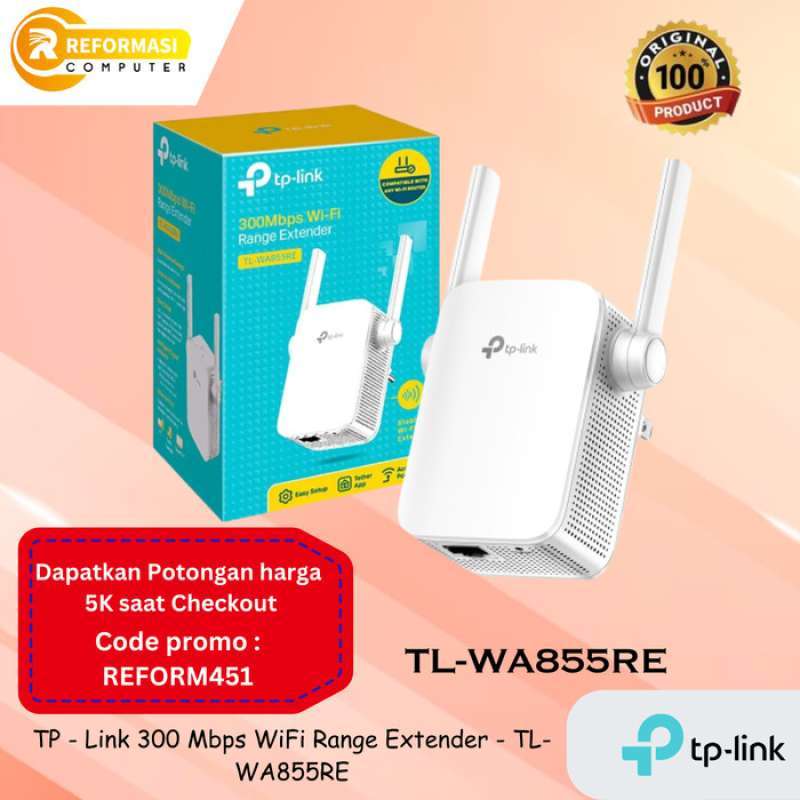 Promo TP-LINK TL-WA855RE Penguat Signal/855re / WiFi Range Extender ...