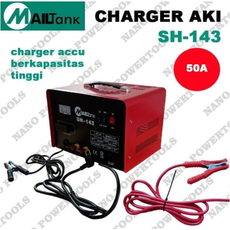 Promo Mailtank Sh143 Charger Cas Aki Accu 50 Ampere Untuk Aki Basah Dan