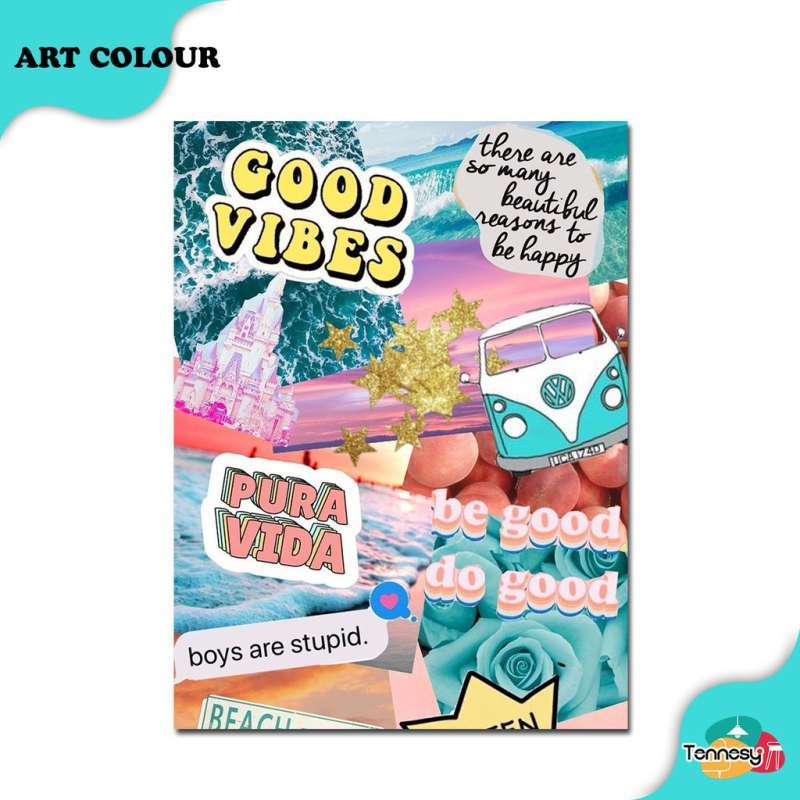 Promo Hiasan Dinding Wall Decor Pajangan Poster Dekorasi Kamar Rumah Doodle Art Colour Diskon 66