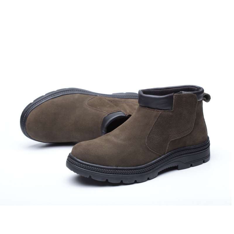 Promo GST Safety Shoes Ujung Besi Kerja Proyek Kulit Asli Olahraga