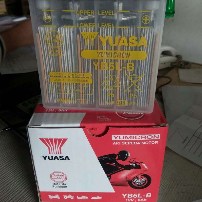 Promo Aki / Accu Yuasa YB5LB (Basah) Motor Supra fit new, Shogun, vega