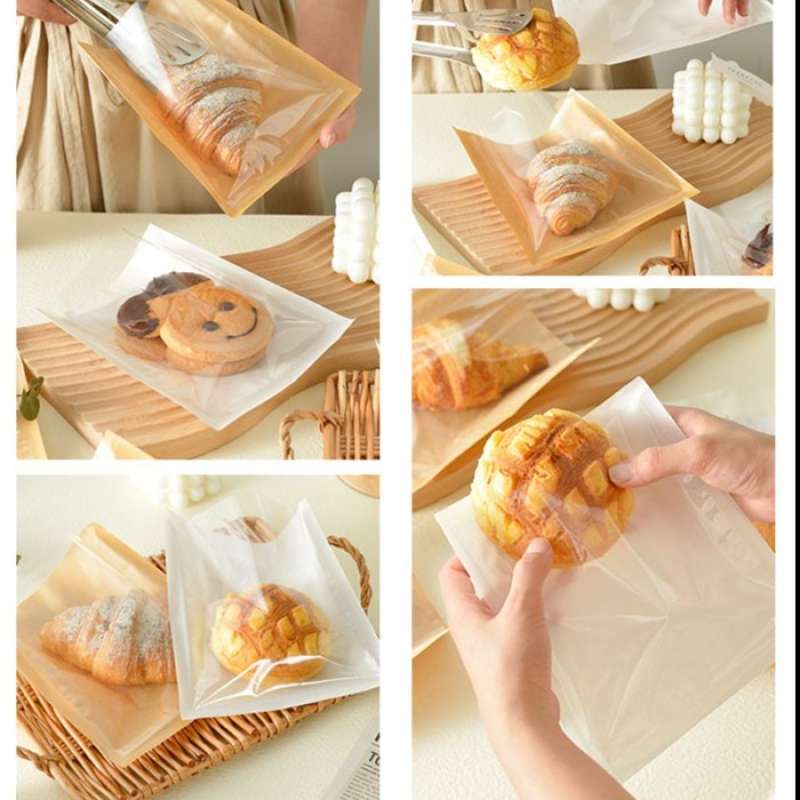 Layout Paper Bag Roti Promo Kantong Roti Kertas Minyak Donat Paper Bread Bag Plastik Roti 100 ...