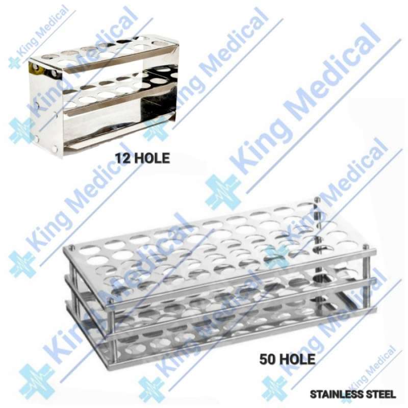Promo Rak Tabung Reaksi Stainless Steel ( 12 lubang )Test Tube Rack SS ...