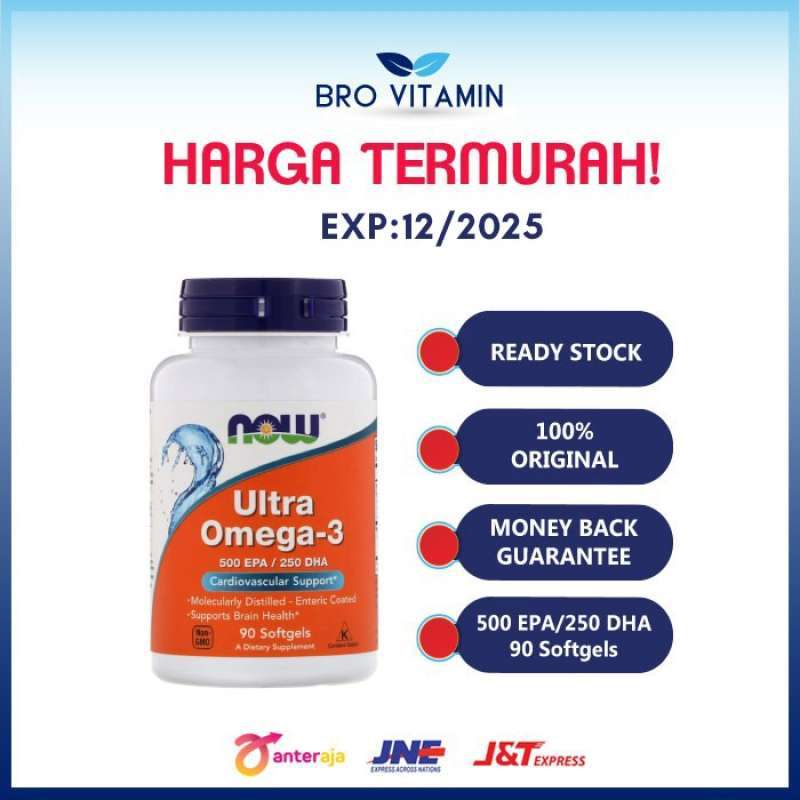 Promo Now Foods Ultra Omega-3 500 Epa / 250 Dha 90 Sgels | Minyak Ikan ...