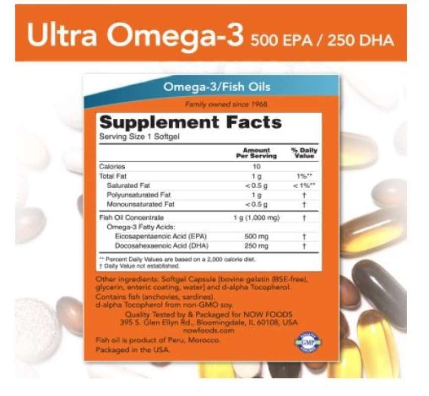 Promo Now Foods Ultra Omega-3 500 Epa / 250 Dha 90 Sgels | Minyak Ikan ...