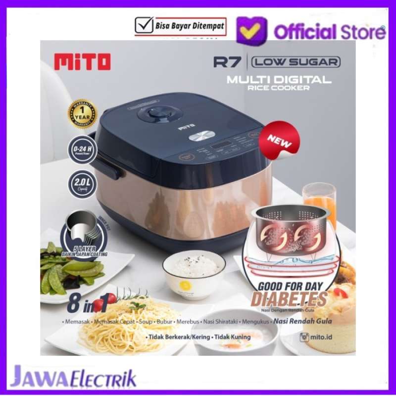 Promo 100% Produk Ori Rice Cooker Mito R7 Glow/Rice Cooker Low Sugar